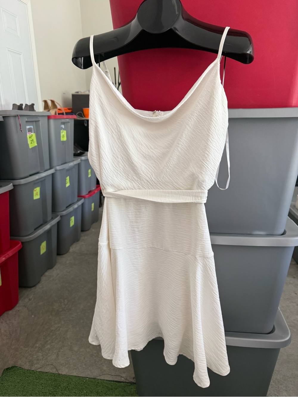 White Spaghetti-Strap A-Line Dress p77